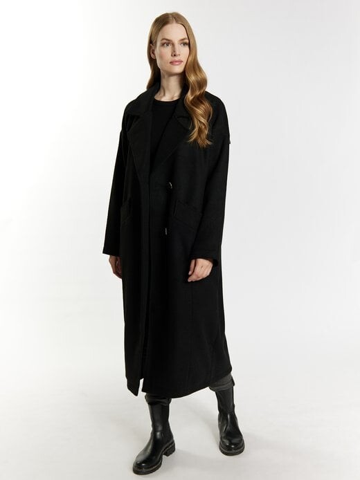 

Переходное пальто из смесовой шерсти. Dreimaster, черный