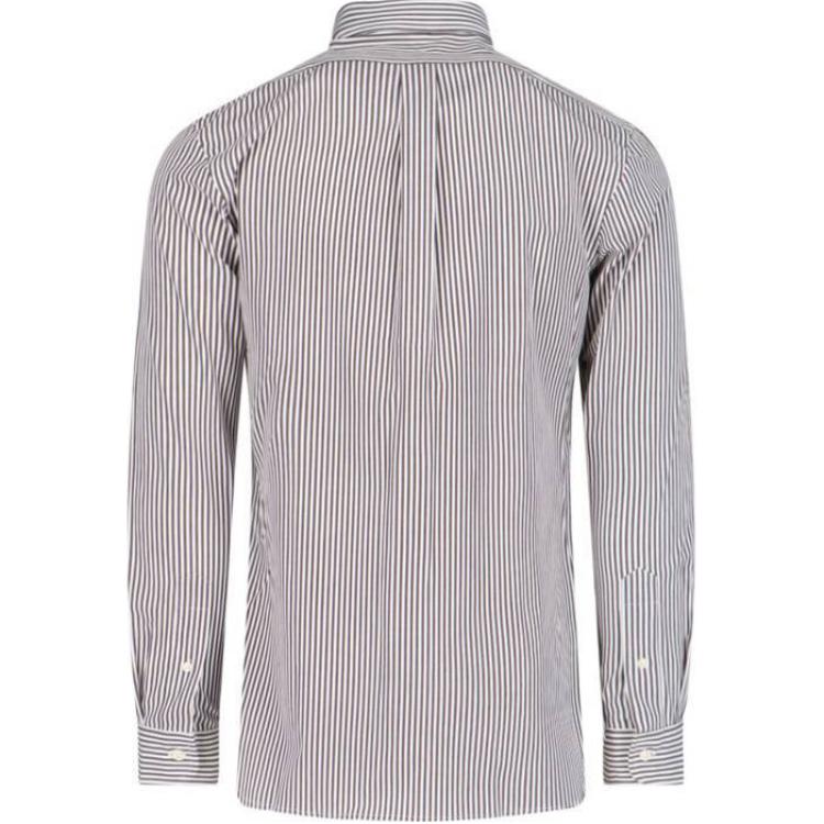 Полосатая эластичная поплиновая рубашка All Fit Polo Ralph Lauren, синий — фото 4