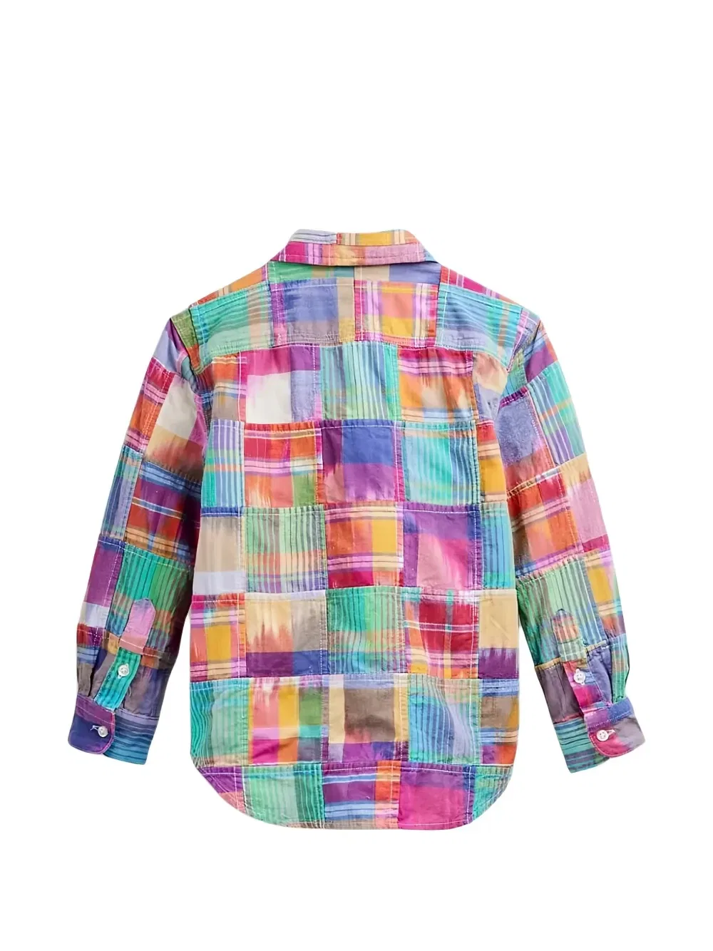 Хлопковая рубашка в клетку Polo Ralph Lauren Kids, розовый — фото 2