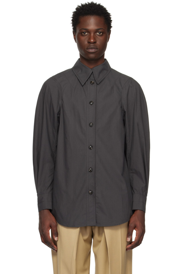 

эксклюзивная серая рубашка Ssense Low Classic, цвет asphalt