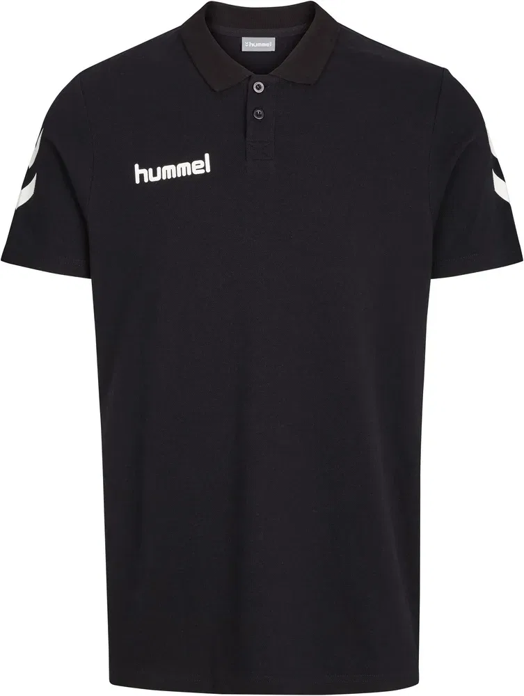 Поло из хлопка, Hummel, черный