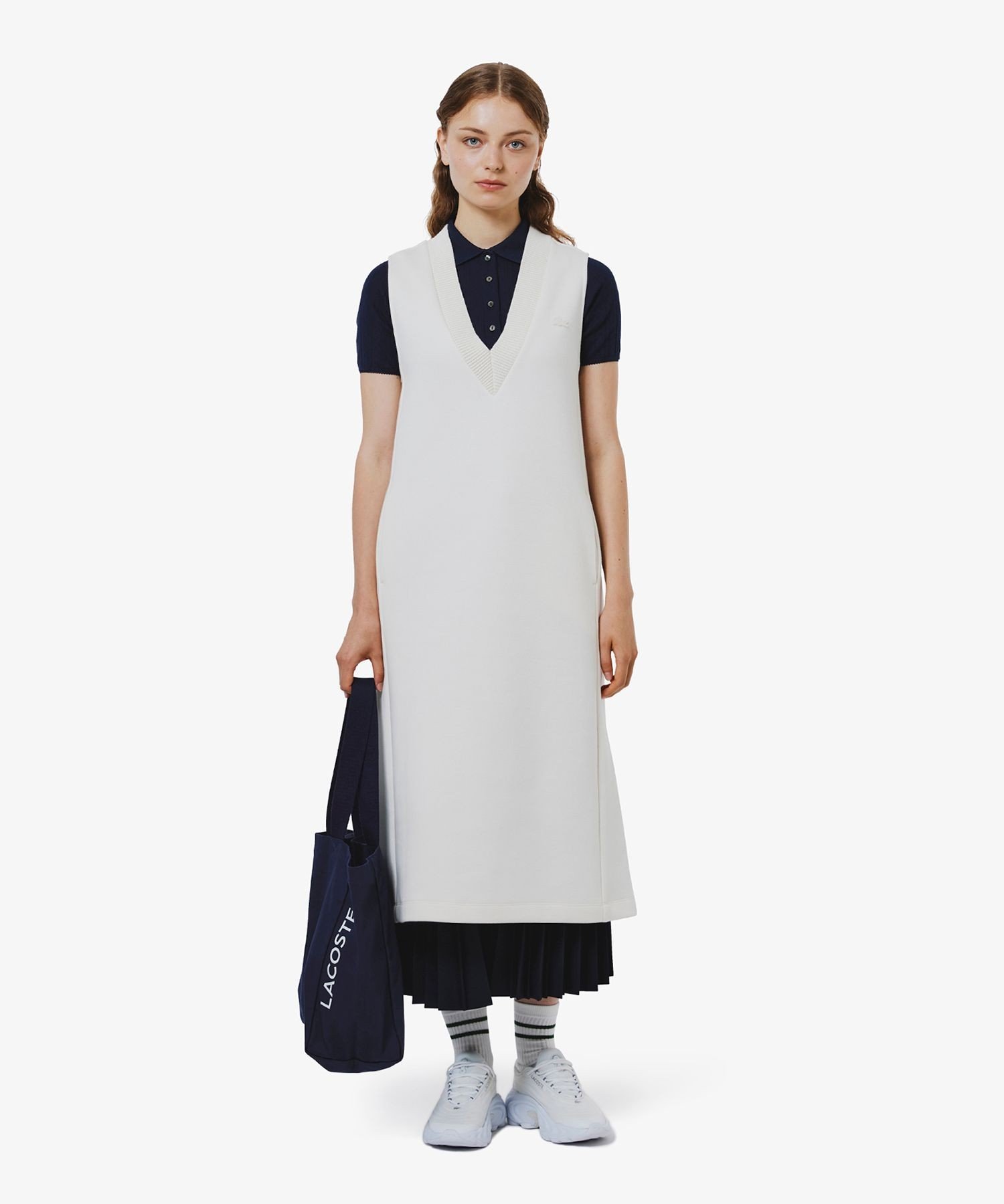 Платье-свитер LACOSTE Off White — фото 2