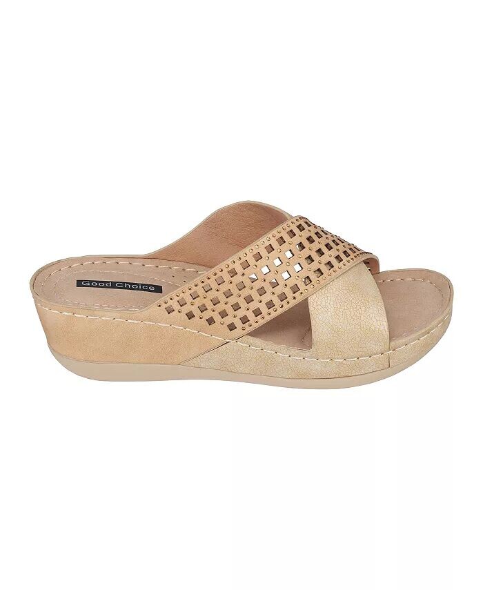 Женские босоножки Isabella на танкетке GC Shoes, желтый — фото 2