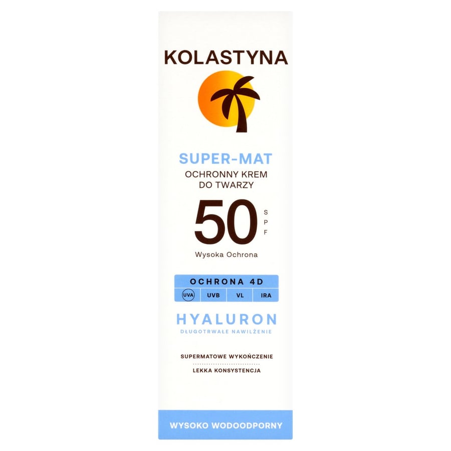 Крем для лица SPF50 солнцезащитный KOLASTYNA Super Mat матирующий 50мл Inna marka — фото 2