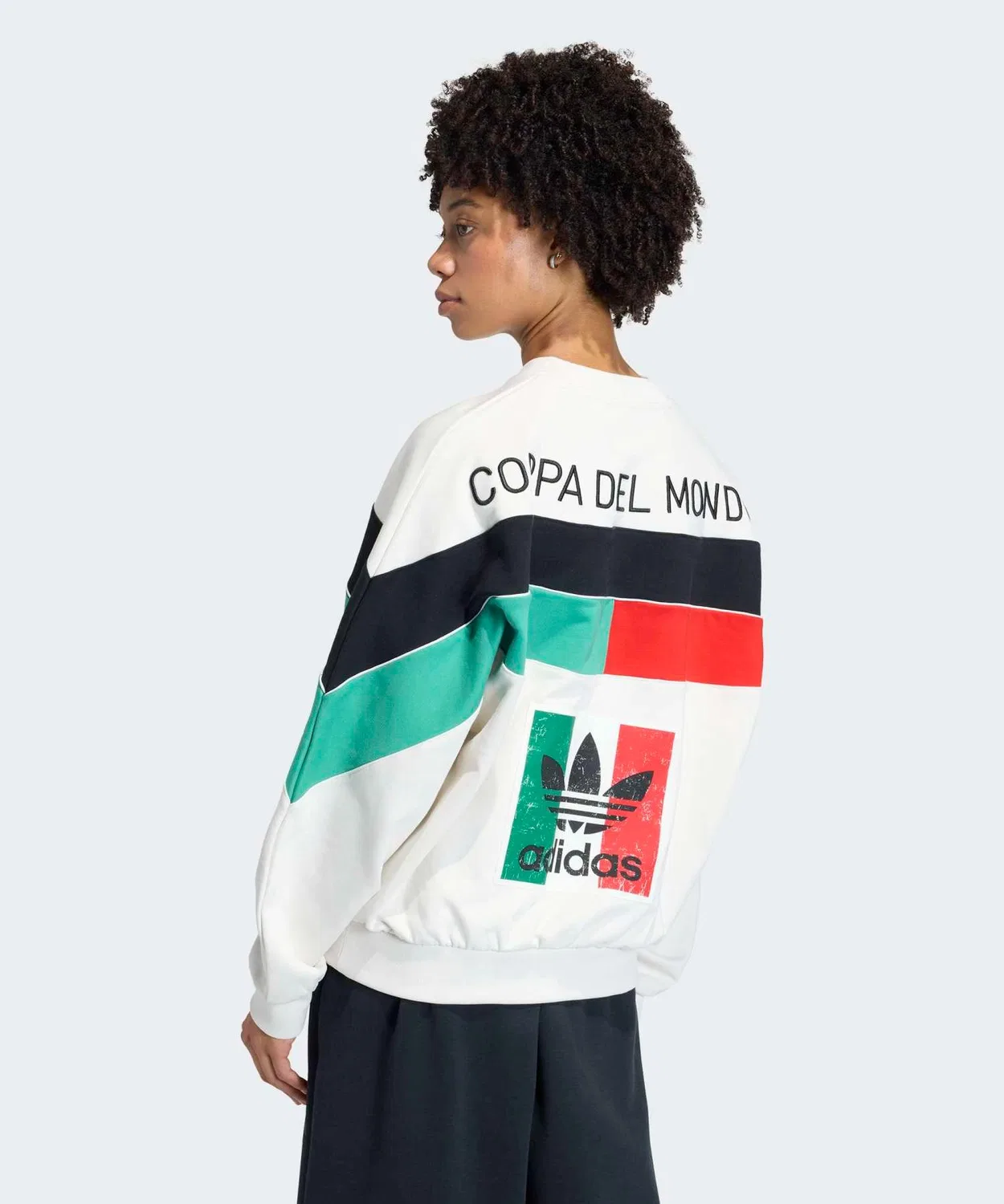 Свитшот футбольный adidas Originals Italia Coppa Del Mundo Crew, белый — фото 2
