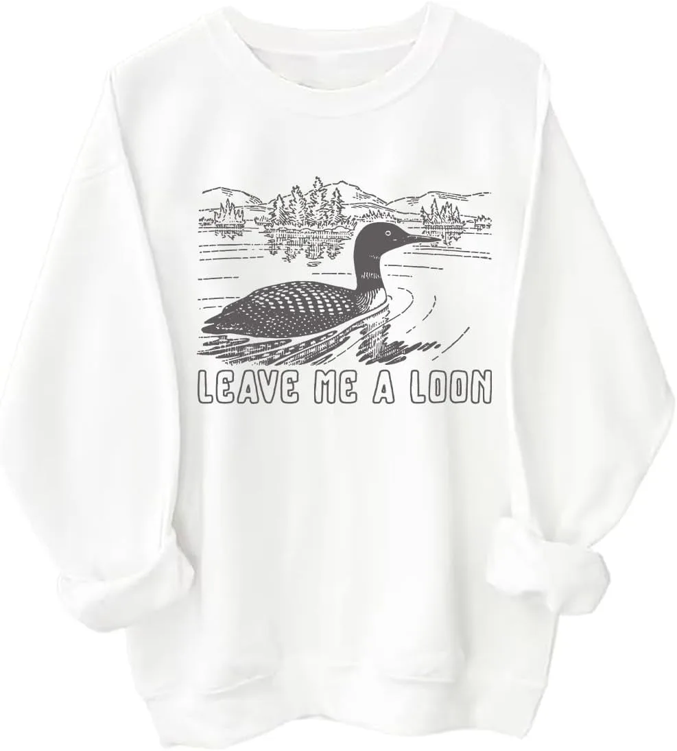 

Толстовка с принтом "Leave Me A Loon" и птицей гагарой Cynvor