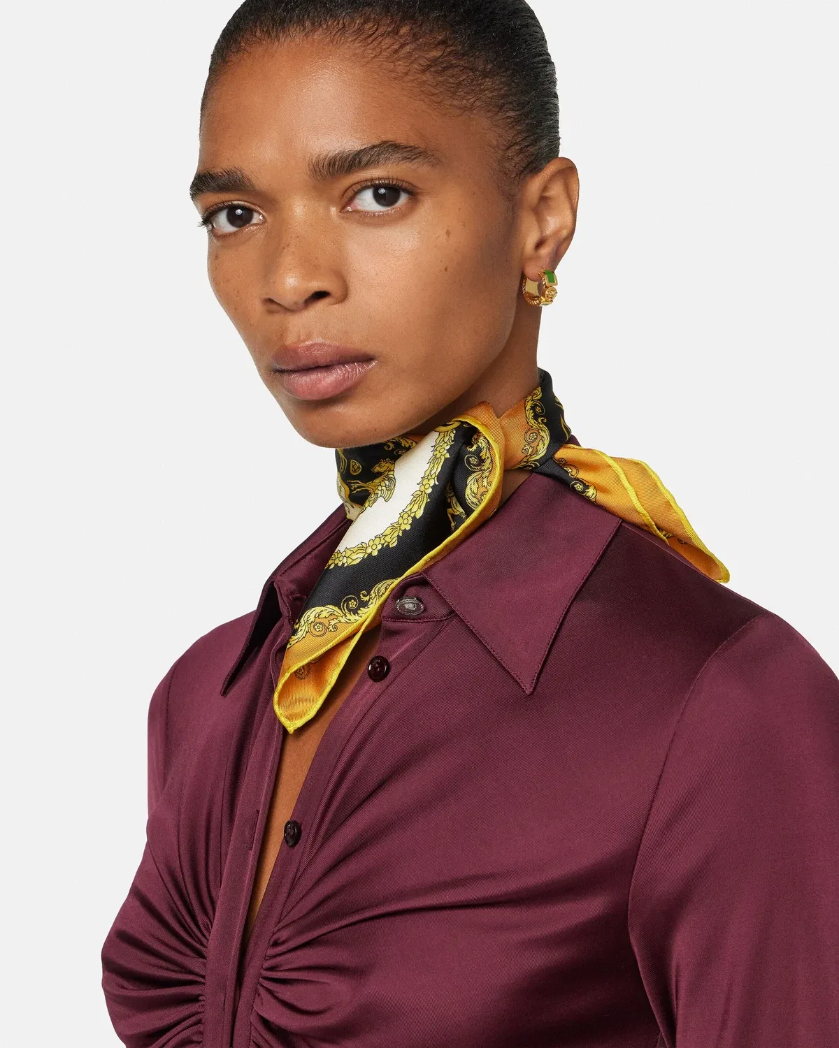 Серьги Icon VERSACE, зеленый — фото 3