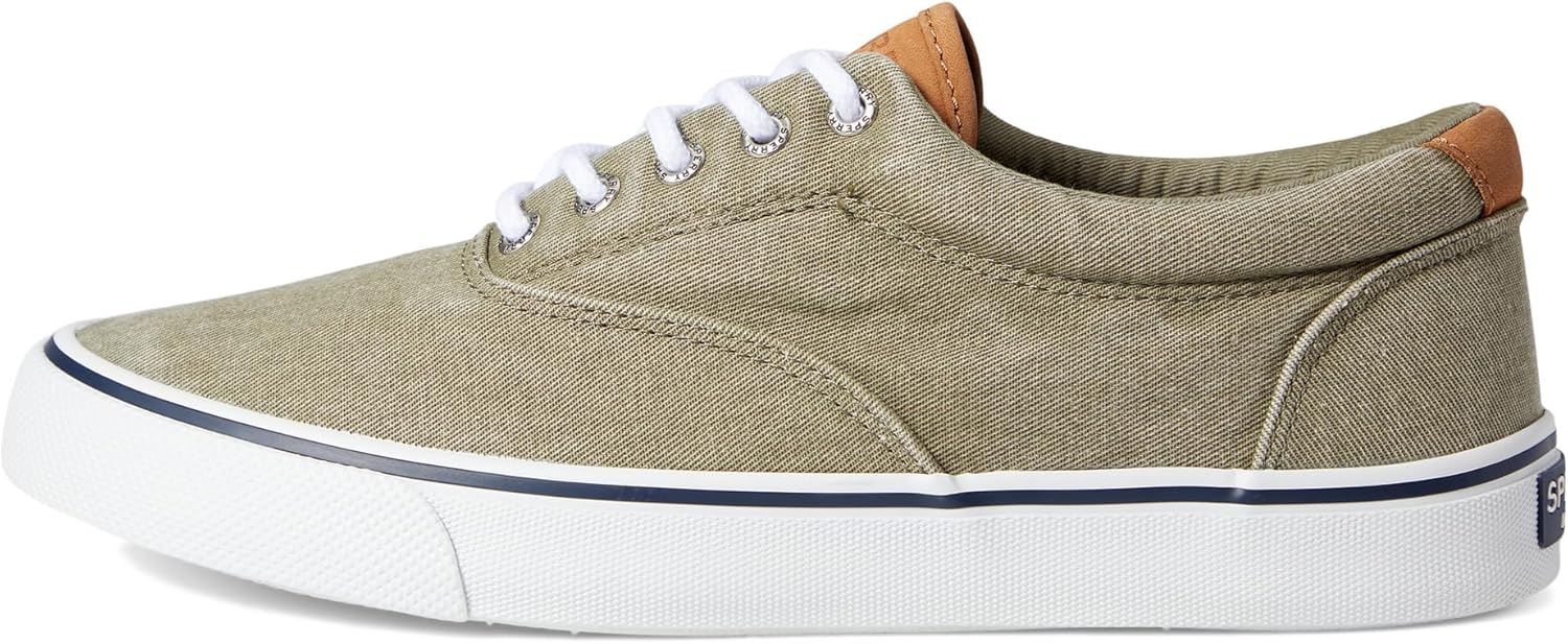 Мужские слипоны Sperry Striper II Seacycled, Olive — фото 4