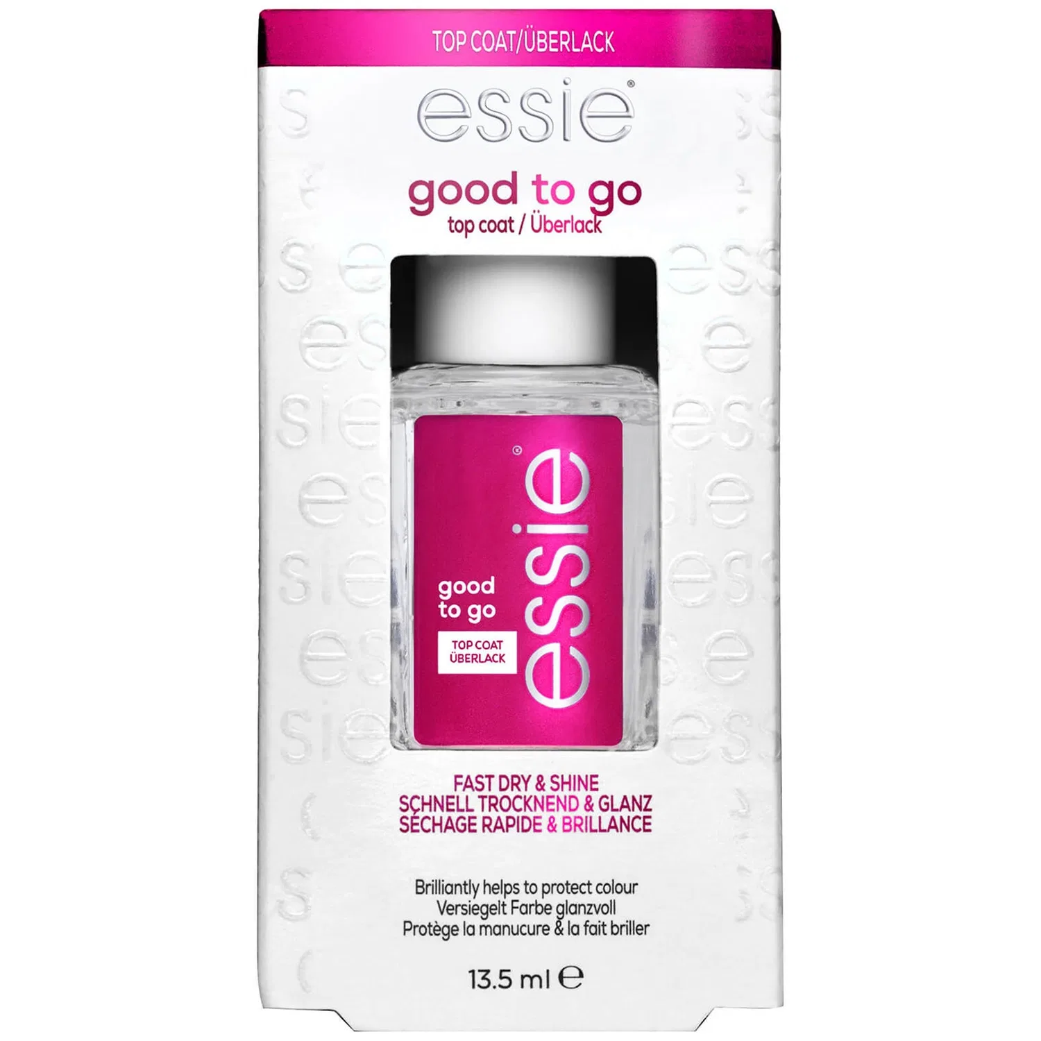 Уход за ногтями: прозрачное верхнее покрытие Good to Go, 13,5 мл Essie