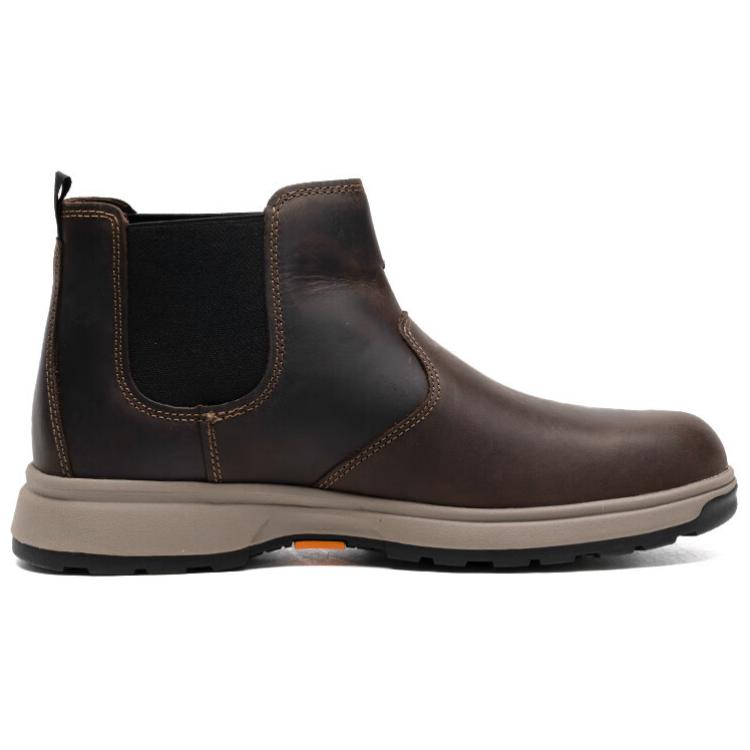 Мужские ботинки челси Timberland короткие кожаные, темно-коричневый — фото 2
