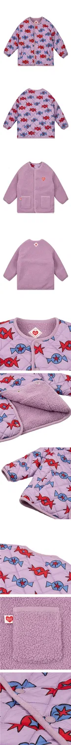 Детская двусторонняя стёганая куртка Candy All-Over от Belita&Boys — фото 3
