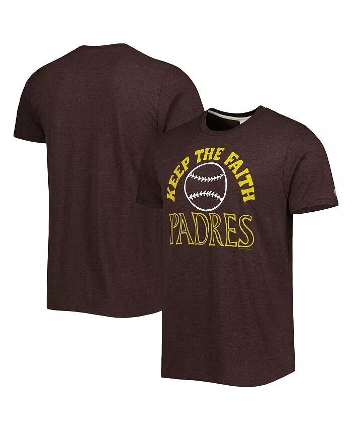 

Мужская коричневая футболка San Diego Padres Hyper Local Tri-Blend Homage