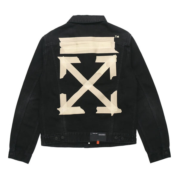 

Куртка bronzing rubber strap arrow classic denim logo jacket Off-White, черный