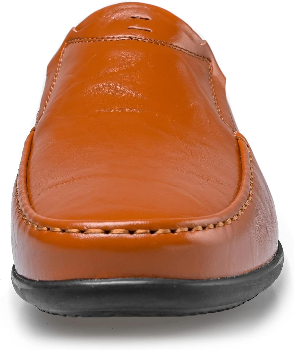 Мужские повседневные лоферы Loafer Premium из натуральной кожи, слипоны, мужские драйверские пенни-лоферы, легкие и дышащие Luodenglang, оранжевый — фото 3