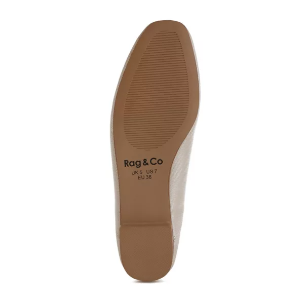 Женские балетки Agshin с бантом и блестками Rag & Co, цвет baby blue — фото 4