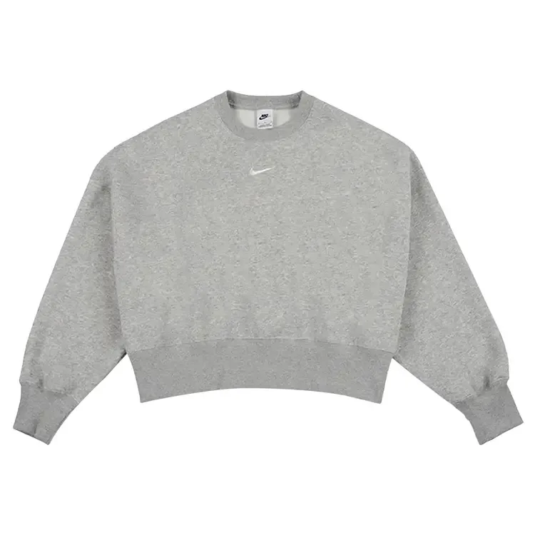 Толстовка Nike NSW Phoenix Fleece Oversized Crew-Neck Sweatshirt 'Pure Platinum/Heather/Sail', серый