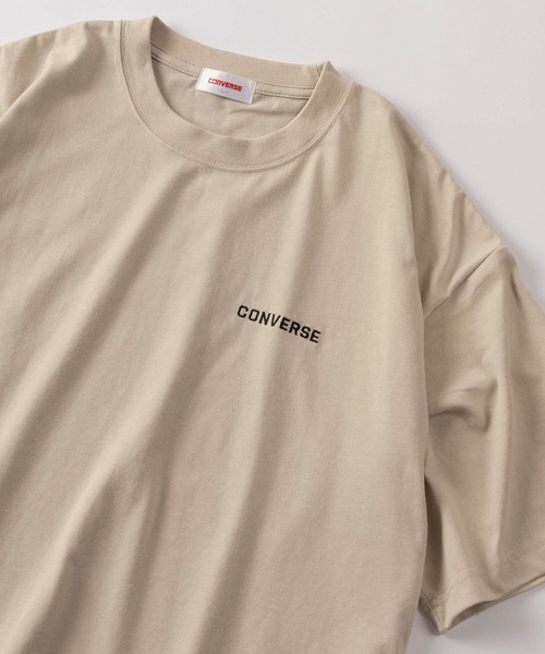 

Футболка с коротким рукавом, вышивка бренда, технология COOLMAX, унисекс, компактная CONVERSE, бежевый