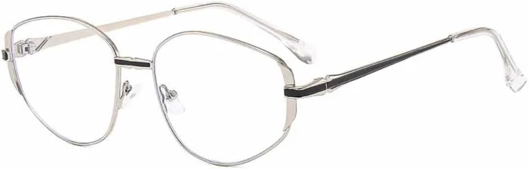 

Модные ретро-солнцезащитные очки с металлическими дужками, овальной оправой, маленького размера, для женщин и мужчин, для активного отдыха, с защитой от УФ-излучения (UV400) TVTBBVV, Silver Clear