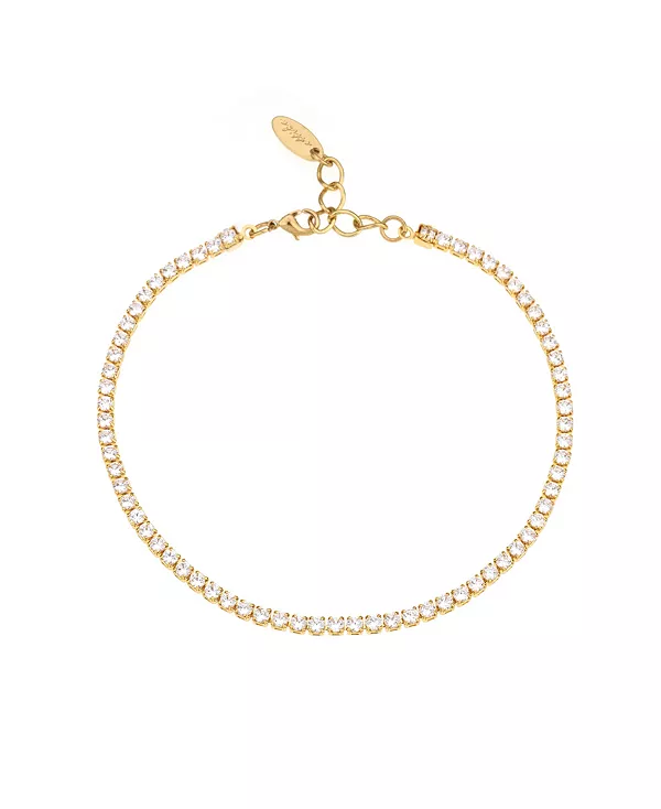 

Простой и изящный браслет на лодыжку с кубическим цирконием, покрытый 18-каратным золотом Ettika, gold