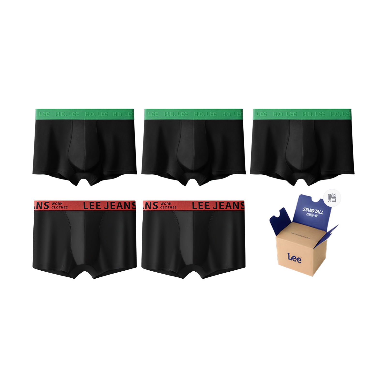 

101 Years Commemoration Collection трусы мужские боксеры 5 шт Lee, черный