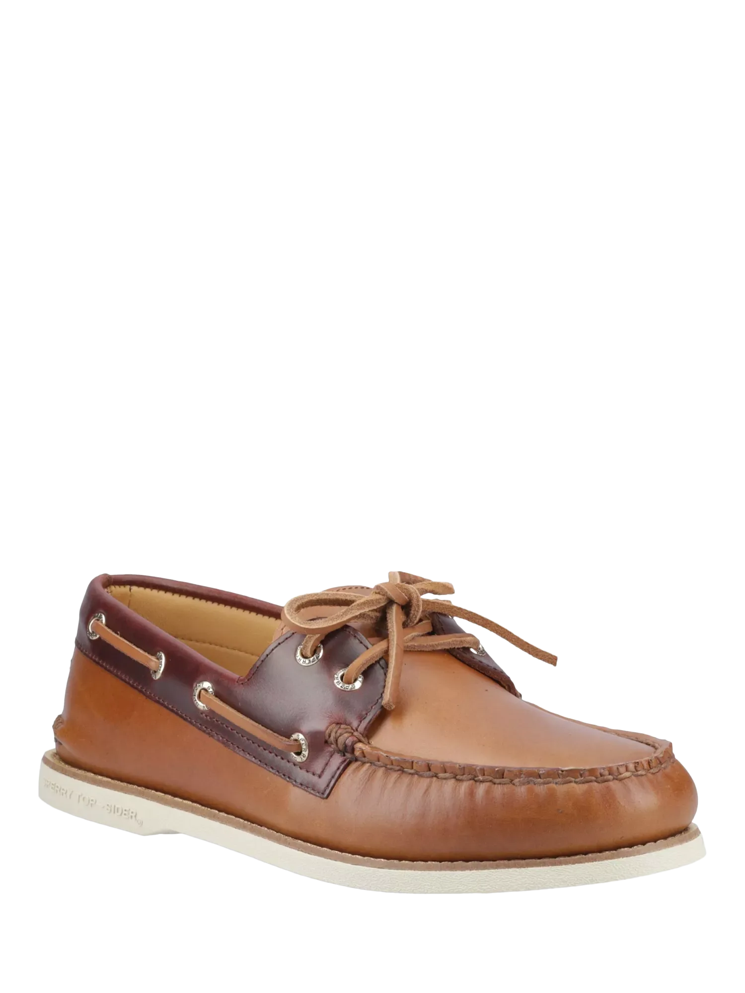 Оригинальные лодочные туфли Gold Cup с двумя люверсами Sperry, Tan Brown — фото 2