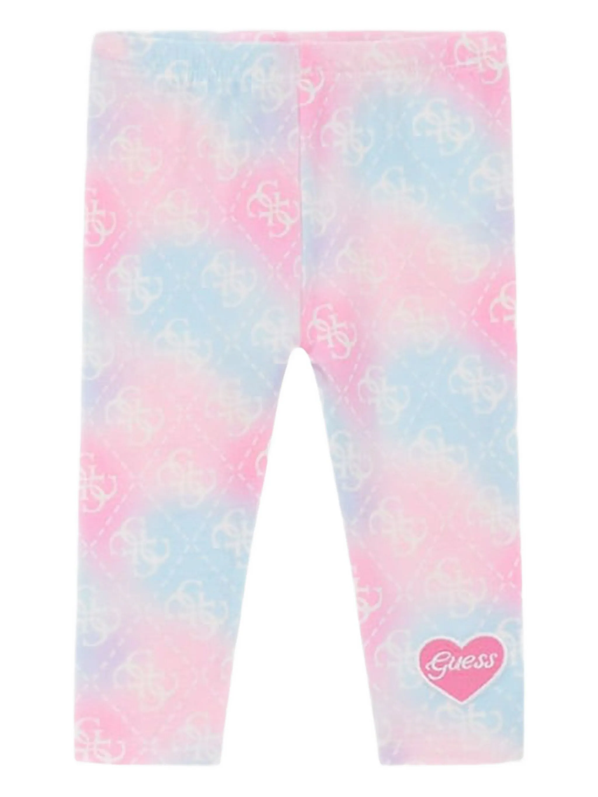 Комплект из топа и легинсов с логотипом Guess Kids, розовый — фото 4