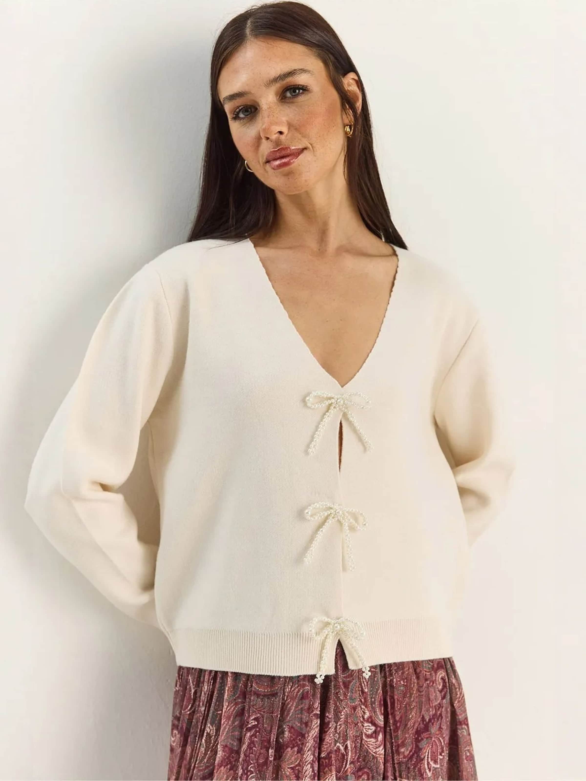 

Bianco Lucci Кардиган из трикотажа в натуральном белом цвете