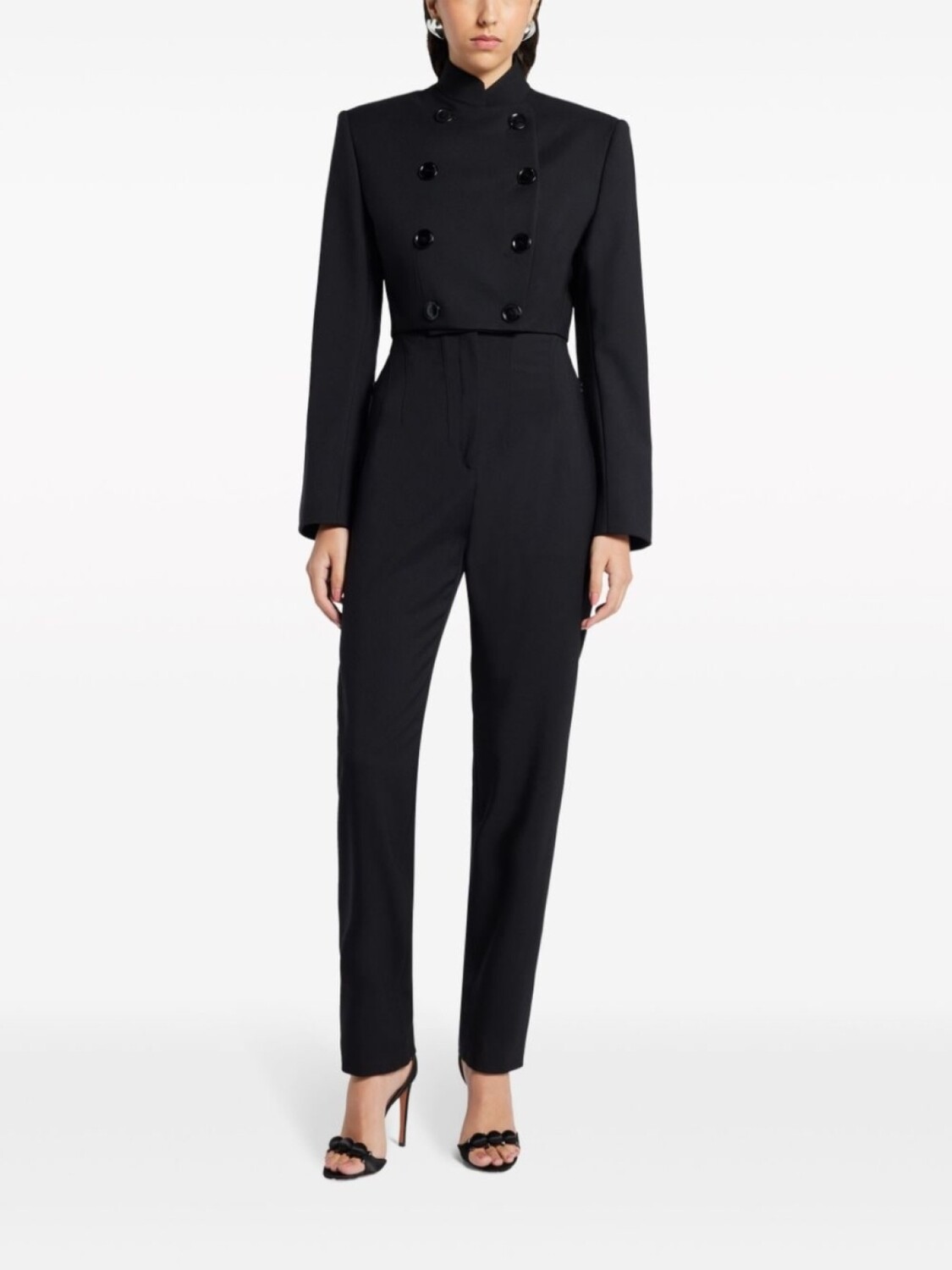 Alaïa брюки из смесовой вирджинской шерсти, черный — фото 2