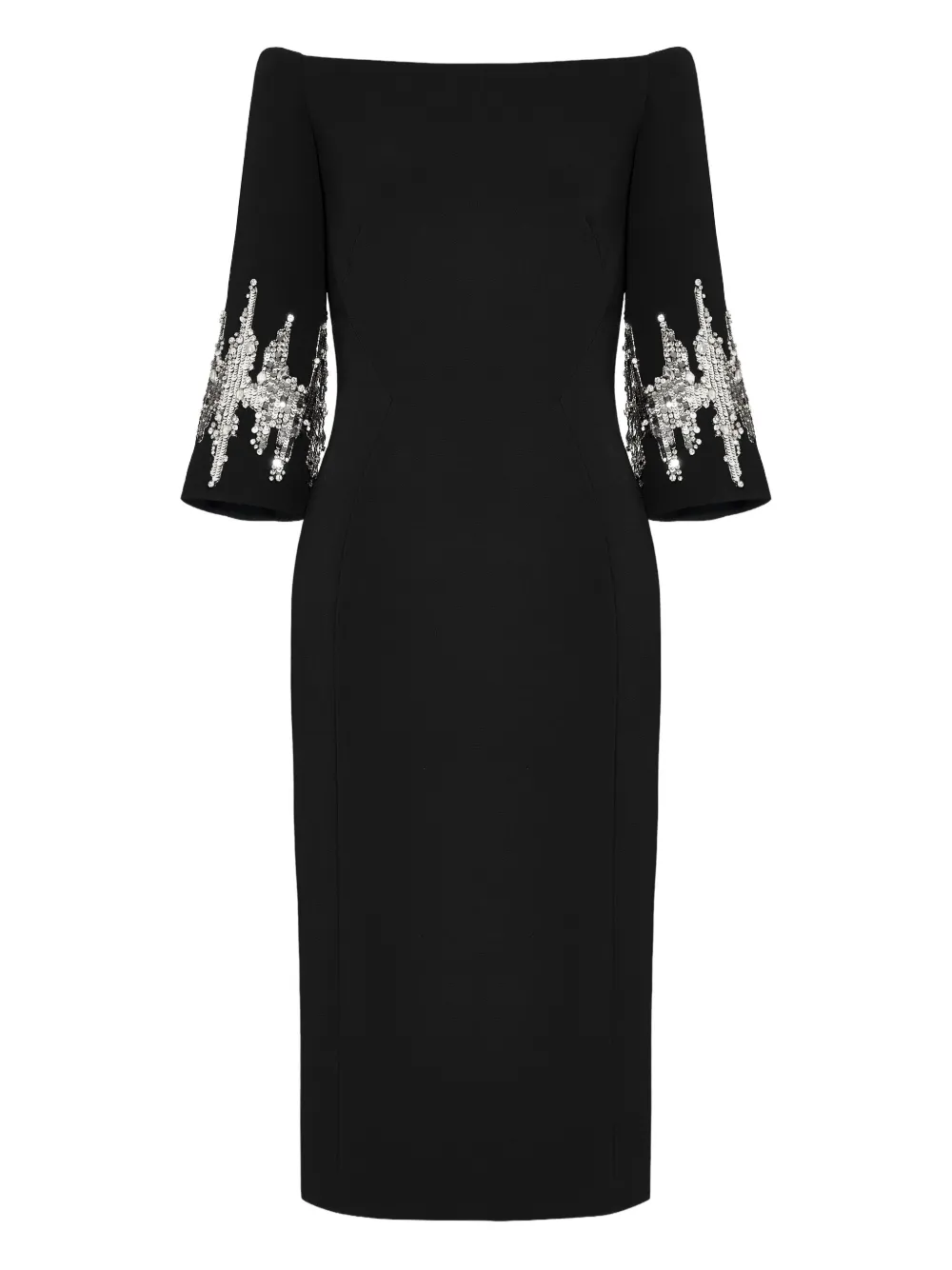 

Платье миди Aster с пайетками Jenny Packham, черный
