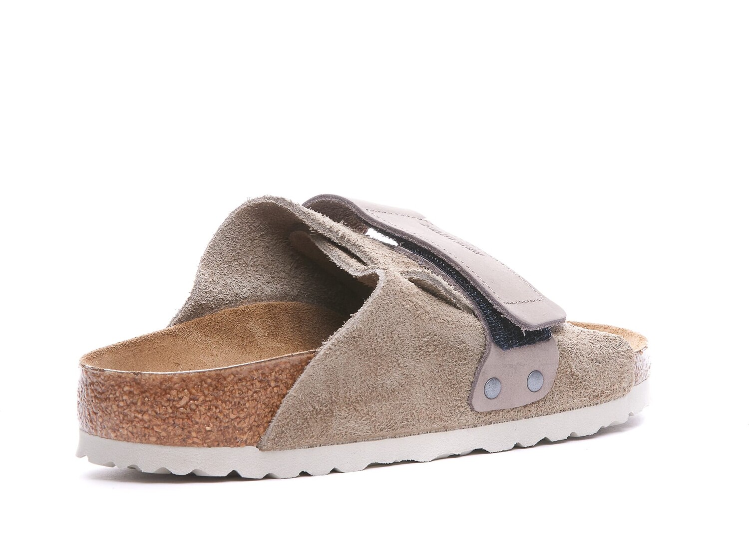 Сандалии Birkenstock Kyoto Nubuck-Suede Leather узкие, серо-бежевый — фото 4