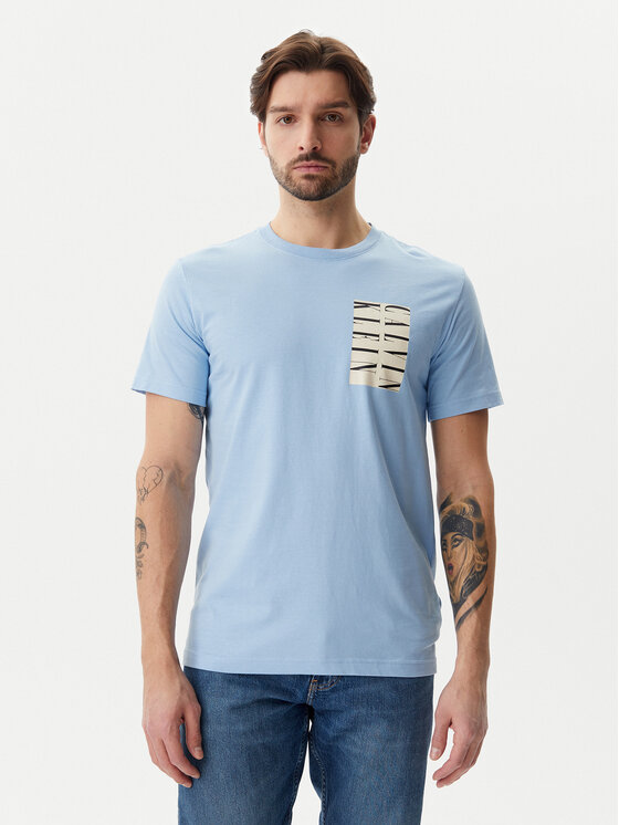 

Футболка обычного кроя Serif Box Graphic J30J327474 Calvin Klein Jeans, голубой