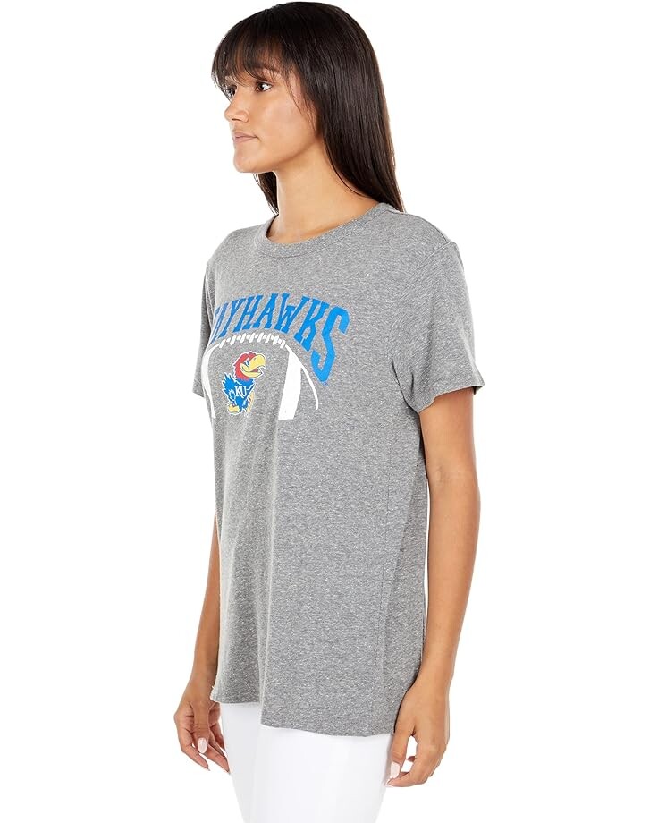 

Футболка Lauren James Kansas Jayhawks 1/2 Time Short Sleeve Tee, цвет Heather Grey