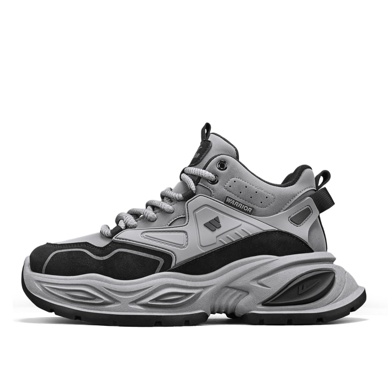 

Высокие кроссовки для увеличения роста мужские WARRIOR, серый/черный