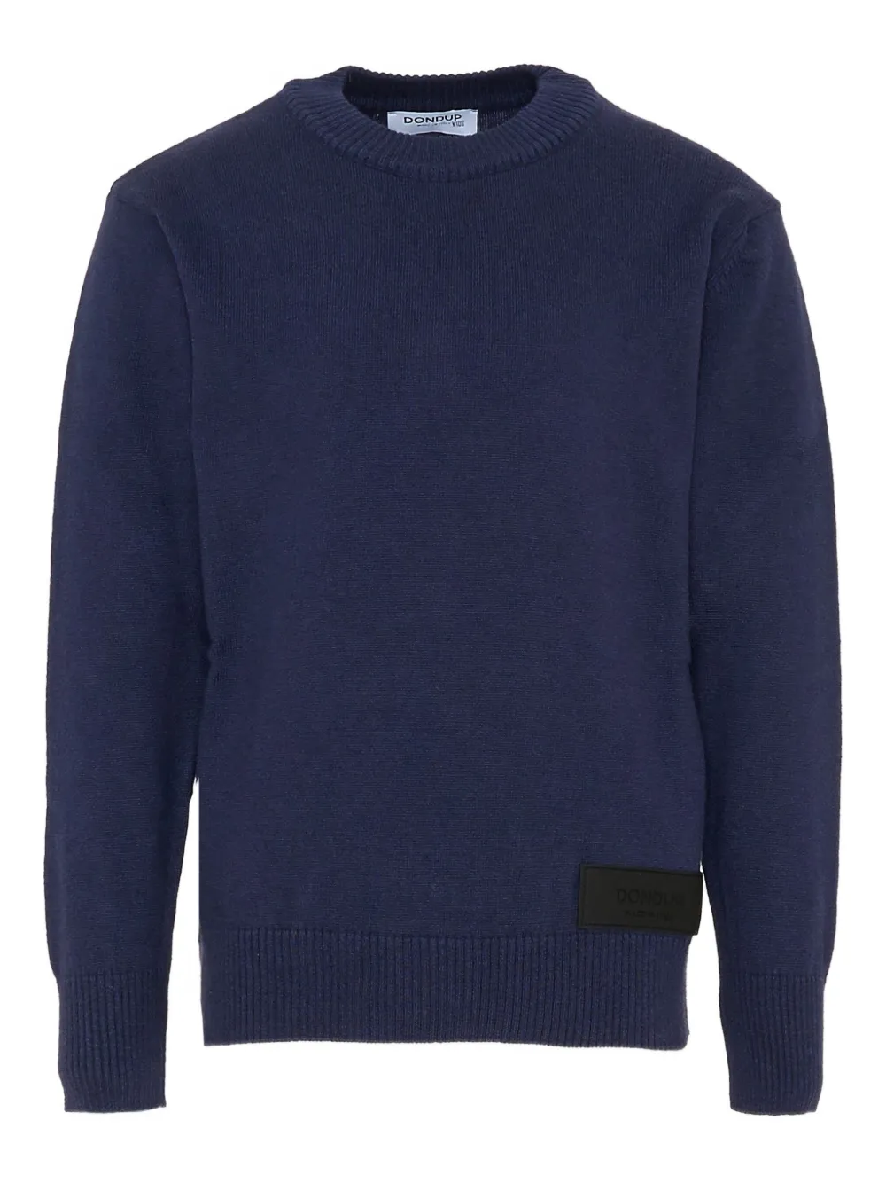 

Свитер с круглым вырезом и нашивкой-логотипом Dondup Kids, синий