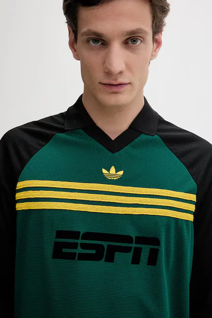 Лонгслив с длинным рукавом Adidas Originals, зеленый — фото 4