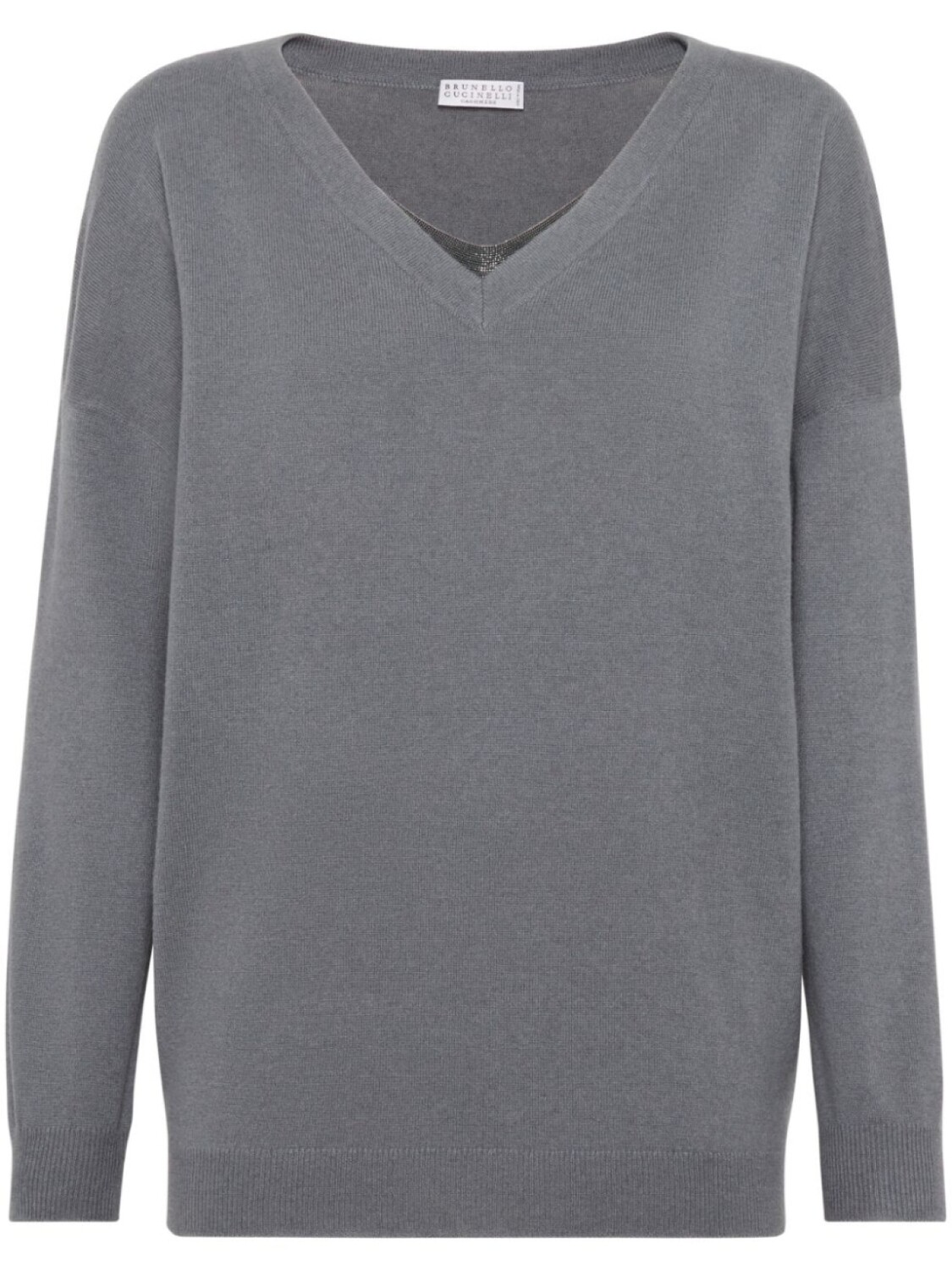 

Brunello Cucinelli кашемировый джемпер Monili, серый