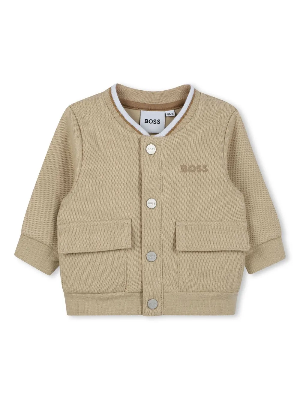 

Комплект из топа и брюк с вышитым логотипом Boss Kidswear, бежевый