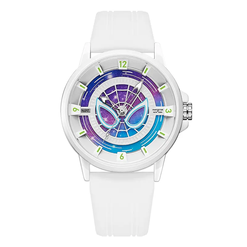 

MARVEL Часы Hero Collection High School Students Watch Quartz Movement Silicone Strap Watch Unisex Multicolor Watch Dial