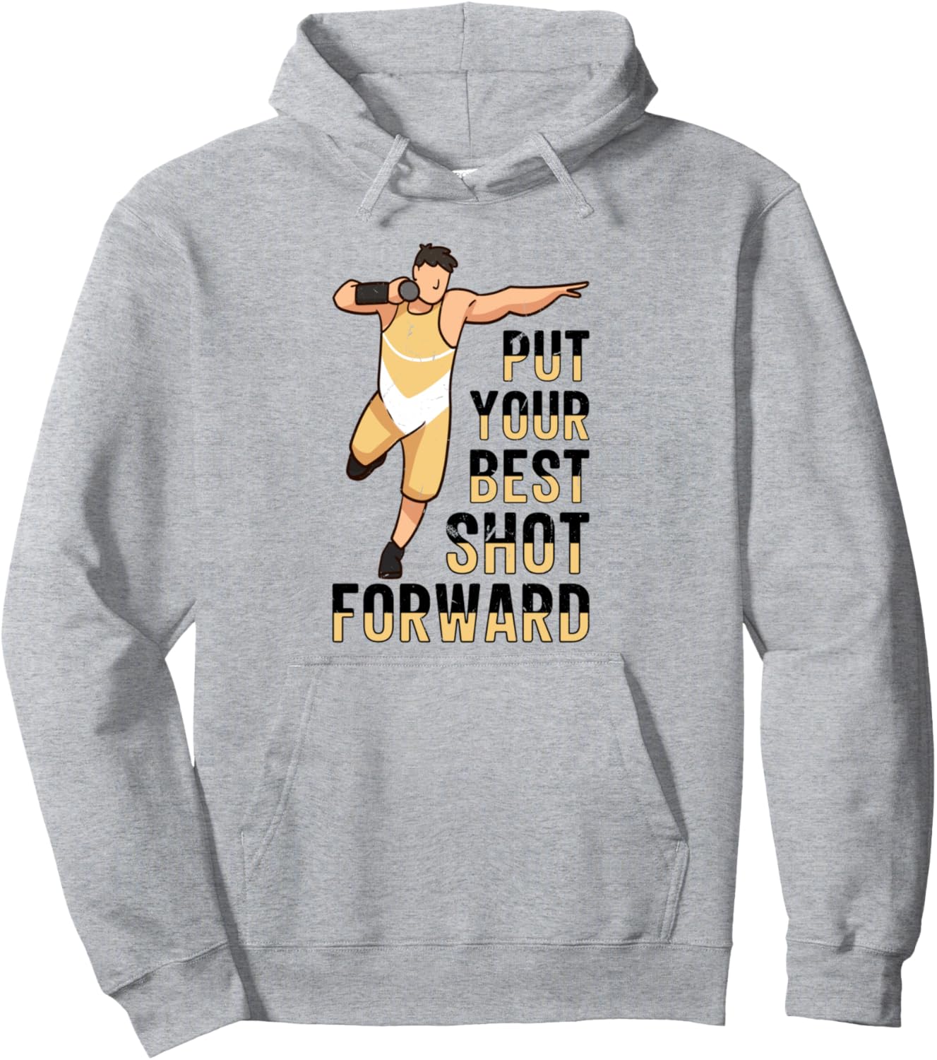 

Легкая атлетика, метание ядра, метание пушки, толстовка с капюшоном Shot Put Gifts, серый