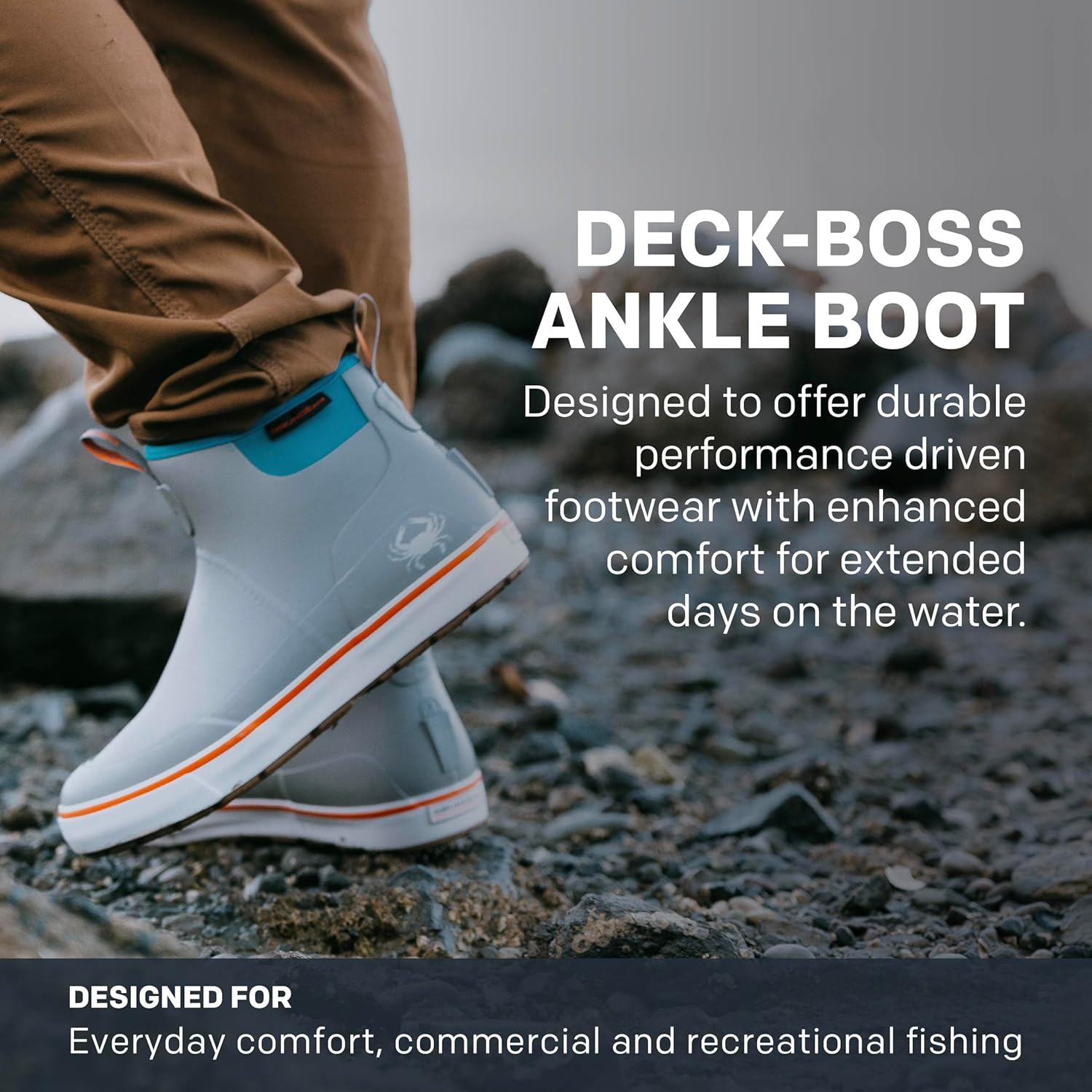 Мужские ботинки Grundens DECK-BOSS, Прочные, водонепроницаемые, синий — фото 2