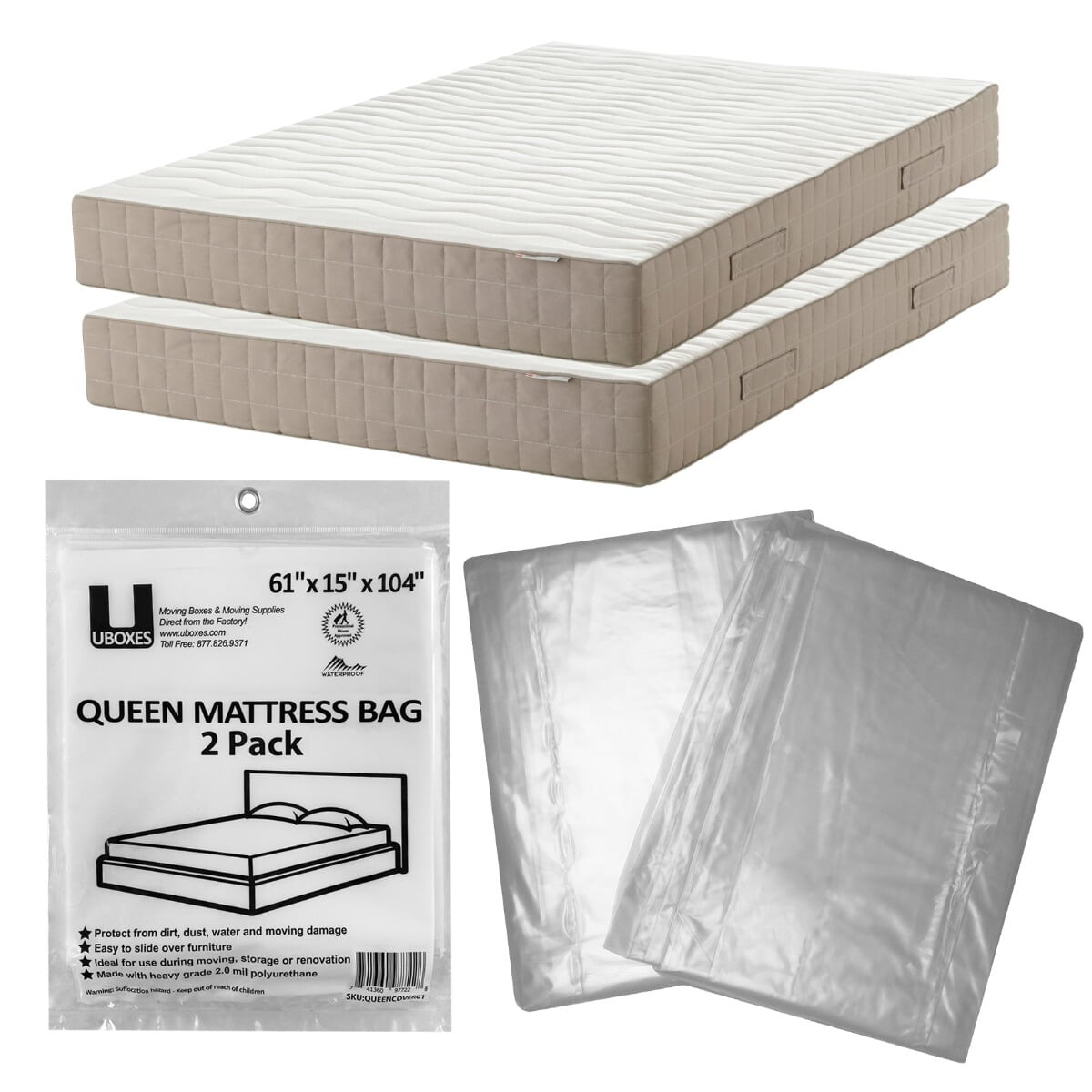 

Наматрасник Ubmove Queen-Size, 2 штуки