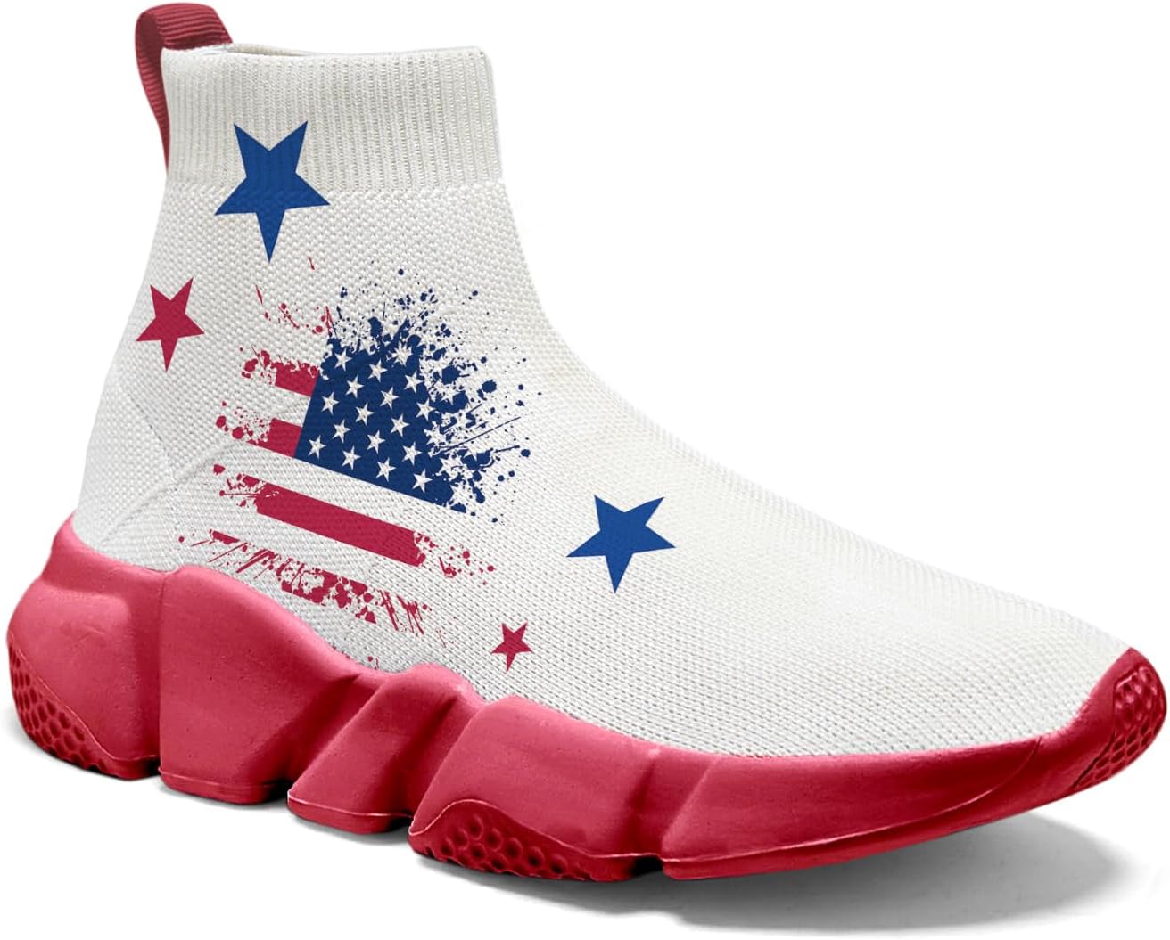 

Мужские кроссовки Hetios с граффити, слипоны для бега, размер плюс 7-15, модель July Fourth, July Fourth 22