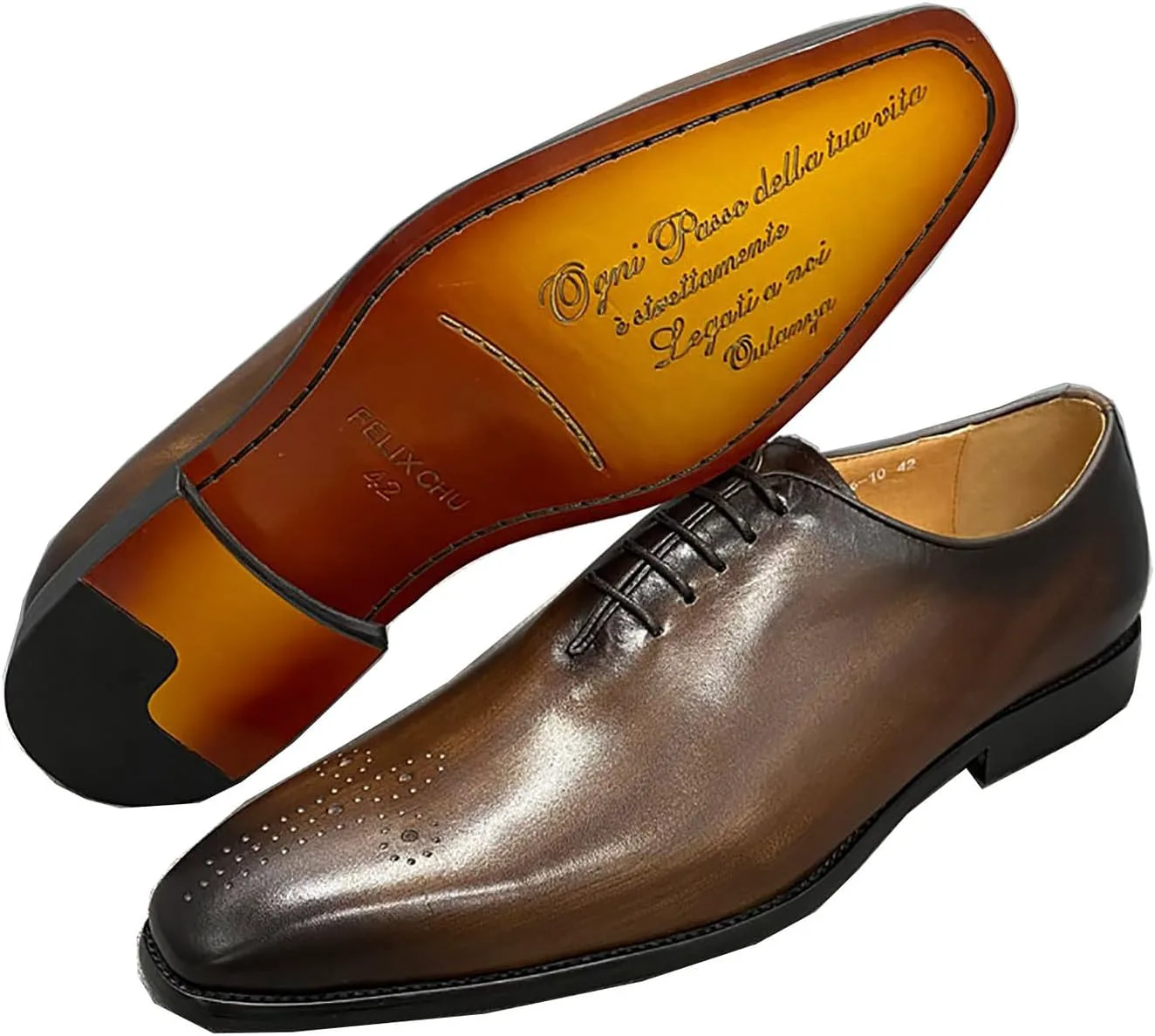 

Мужские кожаные ручной работы туфли Santimon в стиле броги, оксфорды, удобные классические дерби