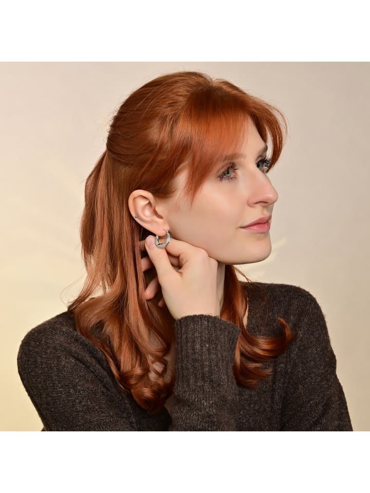 

Adeliás Женские серьги - серьги-кольца на шарнирах из нержавеющей стали серебристого цвета