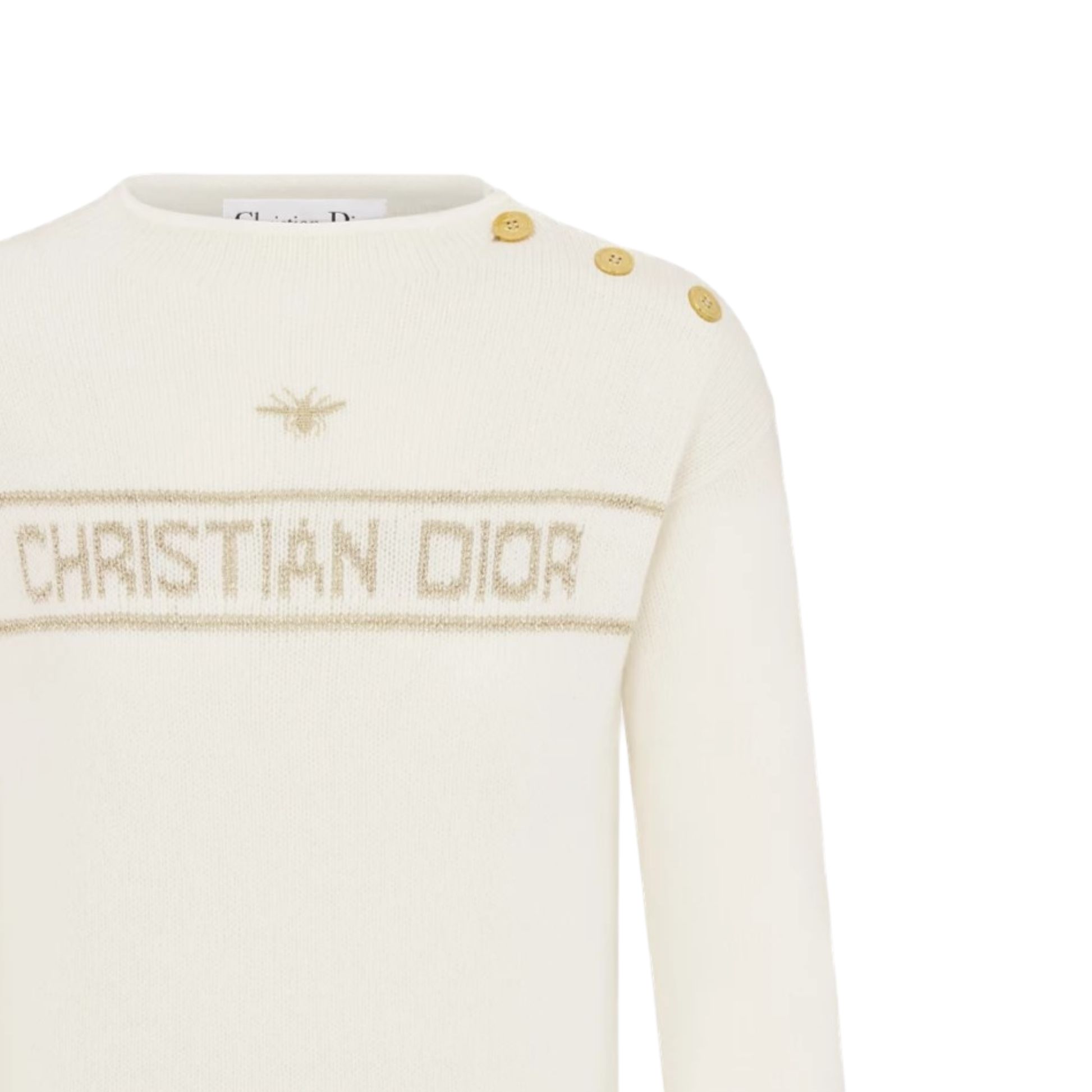 Свитер из кашемира FW25 для женщин DIOR, экрю — фото 3