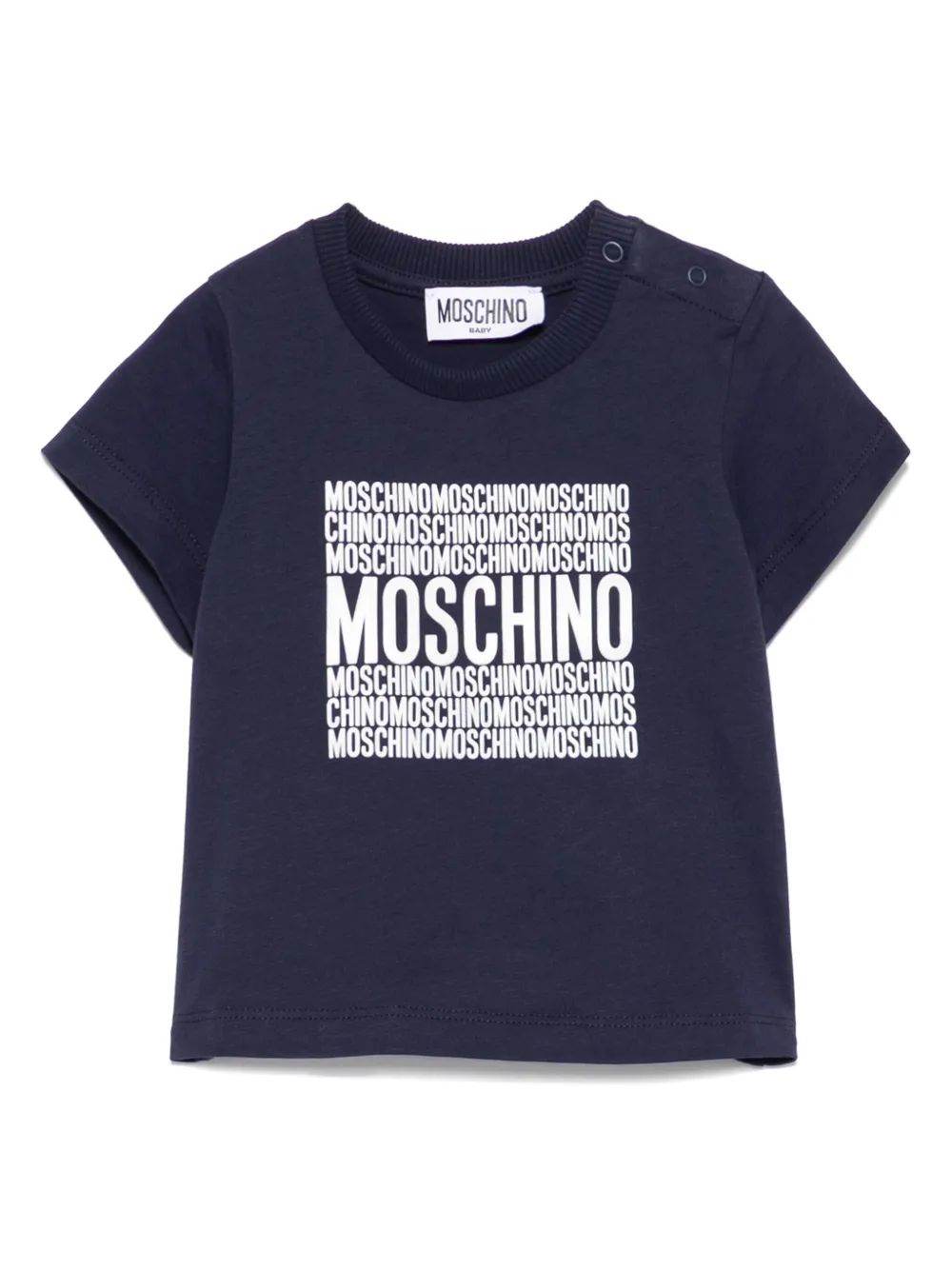

Футболка с логотипом Moschino Kids, синий