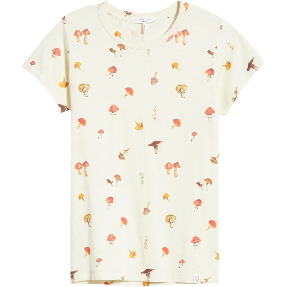 

Женская футболка rag & bone с рисунком грибов по всей поверхности, айвори мультиколор, Белый, Женская футболка rag & bone с рисунком грибов по всей поверхности, айвори мультиколор