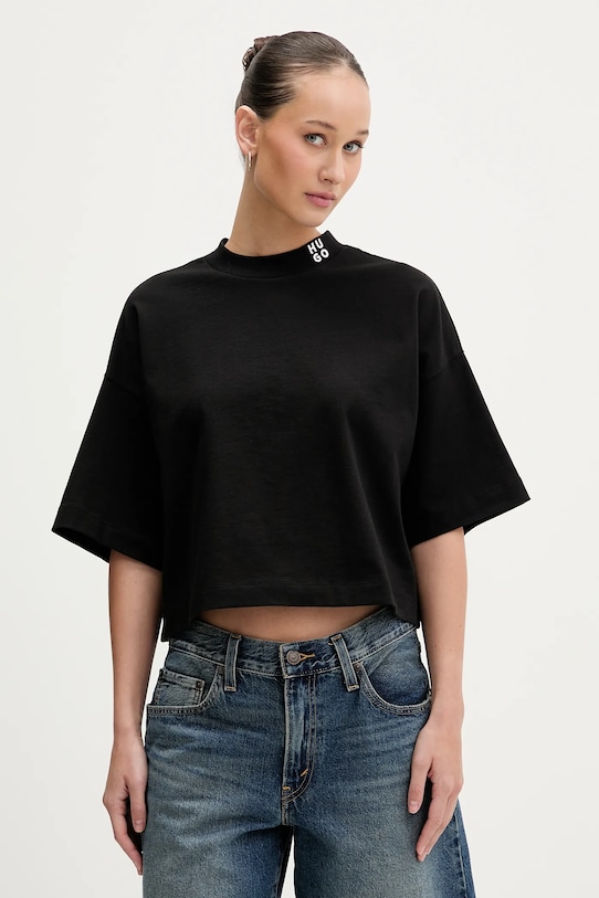 

Хлопковая футболка damelody HUGO, черный