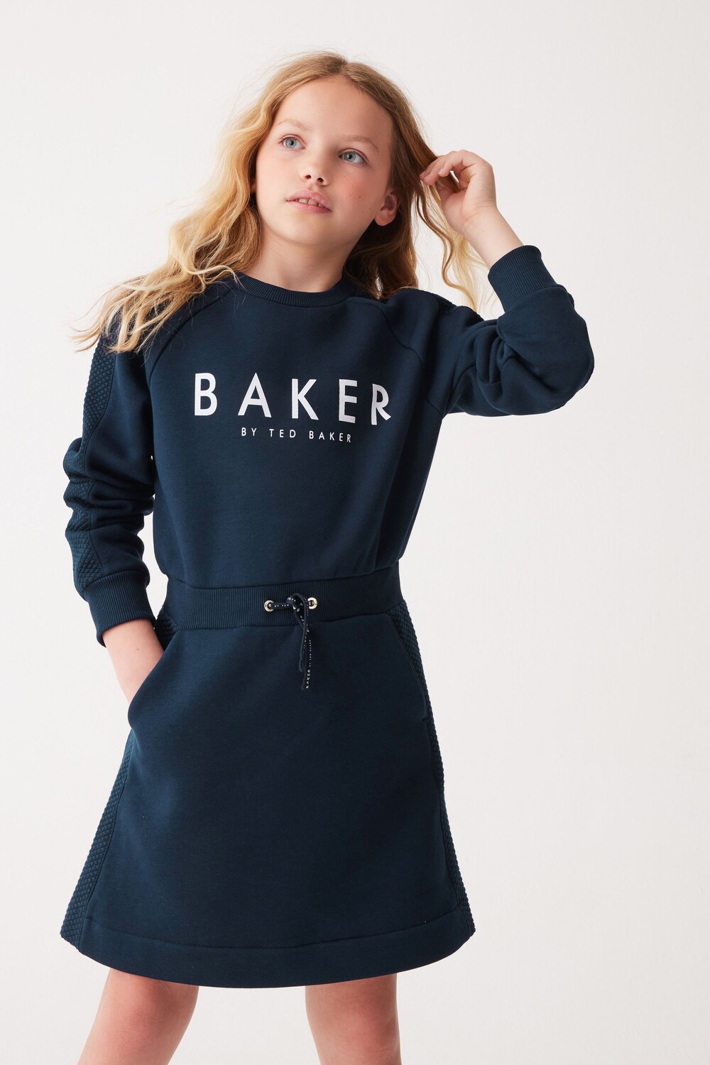 

Стеганое платье-толстовка Baker By Ted Baker, синий