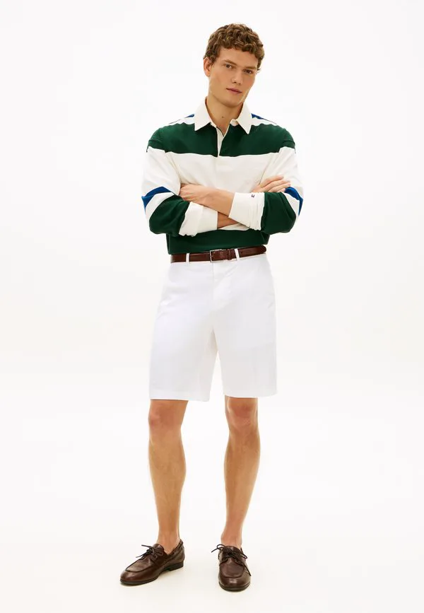 Бруклинские атласные узкие шорты-чиносы Tommy Hilfiger, White